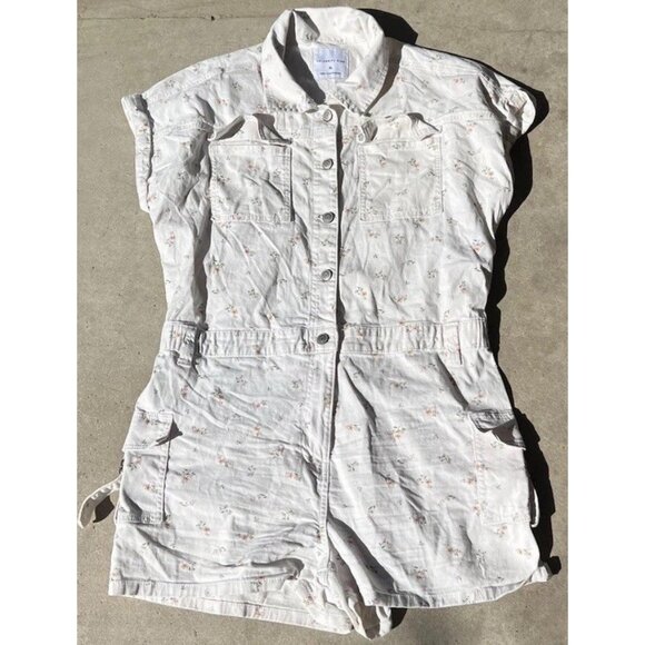 Celebrity Pink Womens XL One Piece Jumpsuit Floral Romper Jumper Button Boho - Picture 13 of 16